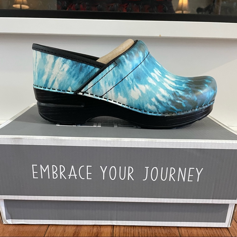 Dansko Professional Women Clog Blue Tie Dye